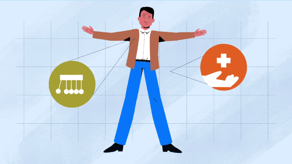 Healthy habits create a balance between physical activity and long-term well-being through small changes.