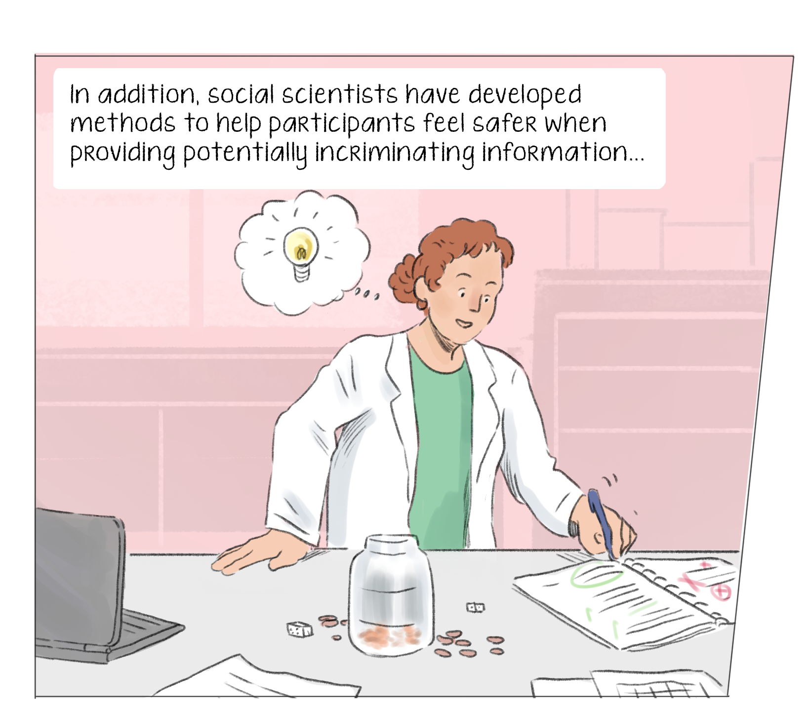 Comic 1 - Methods. Cell about scientists