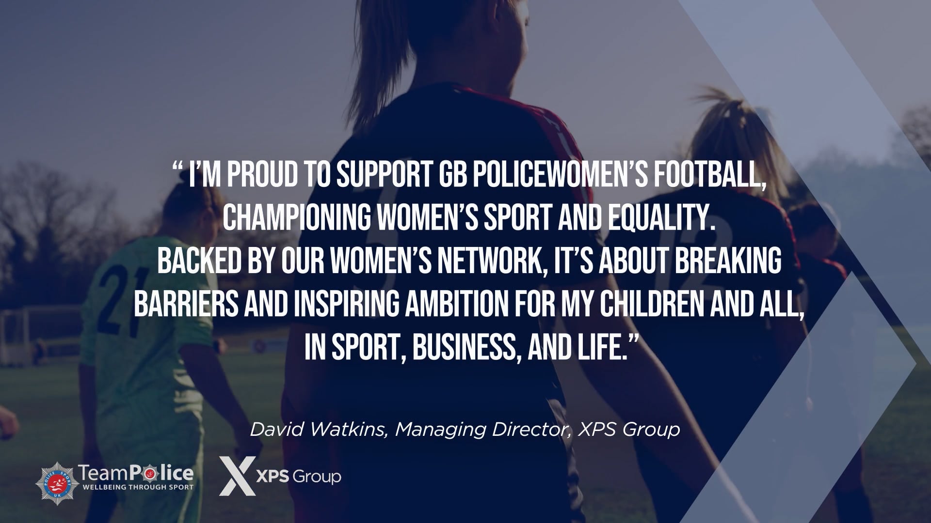 An image of a closing statement from a documentary-style film, there is text on screen of a quote by XPS Managing Director, David Watkins.