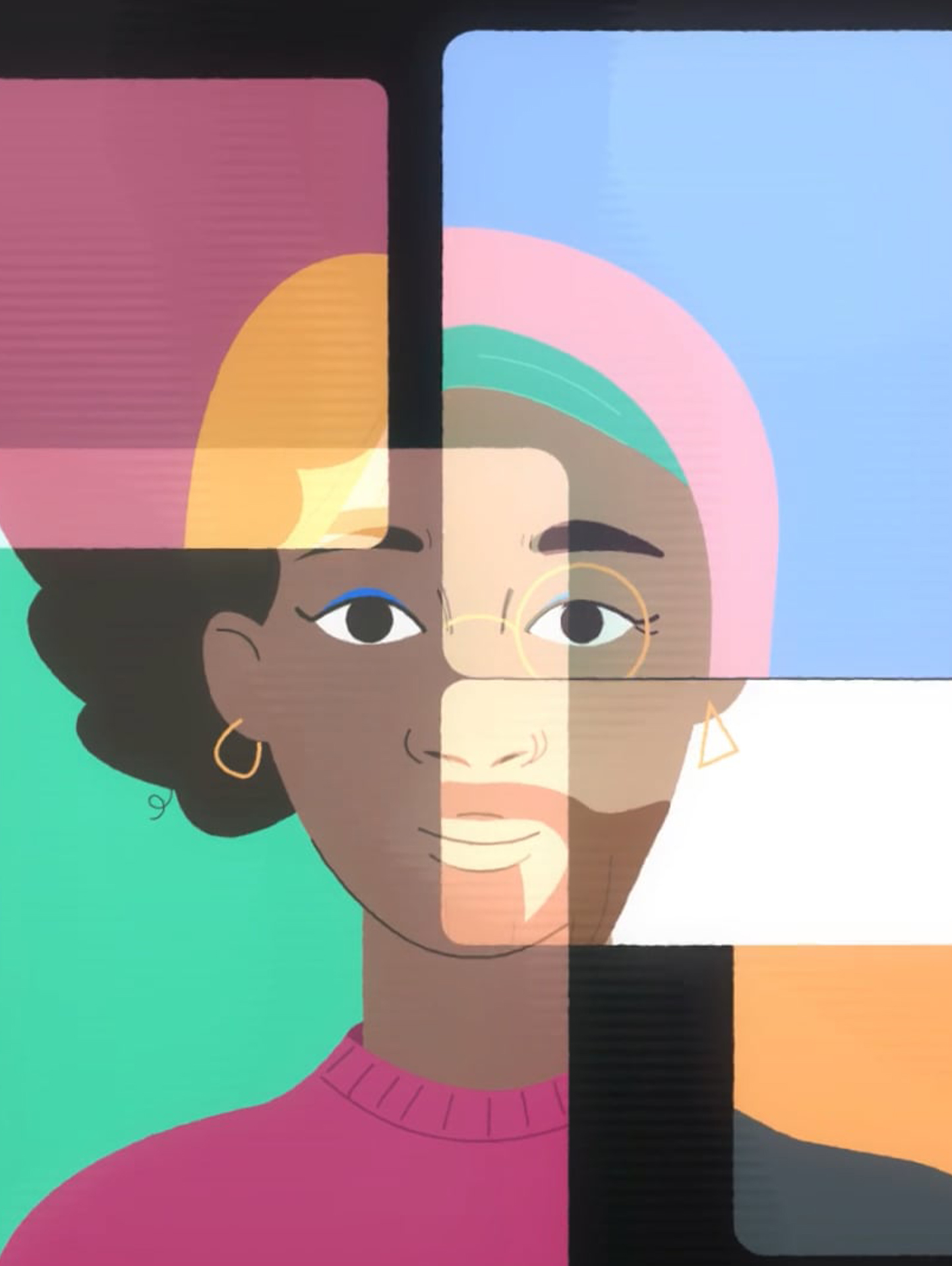 An illustration of a collage of different races and experiences.